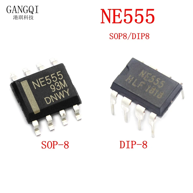 10 шт./лот новые NE555 NE555P NE555N 555 таймеры DIP-8 8 Pin DIP Розетки/SOP-8 SMD NE555DR IC | Электронные