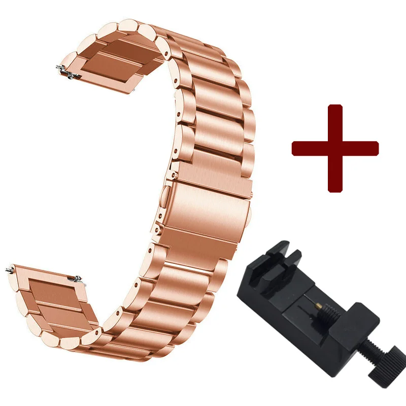 OULUCCI для amazfit ремешок Bip 20 мм 22 мм сменный ремешок для часов Amazfit GTR 47 мм ремешок для huawei Watch GT GT2 ремешок для часов - Цвет: Style 1 Rose Gold