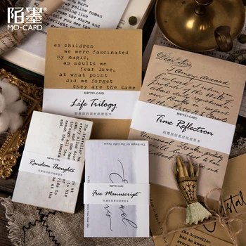 

50-100Pcs\DIY creative cute retro personality fun can tear Post-it notes message student stationery office supplies notebook