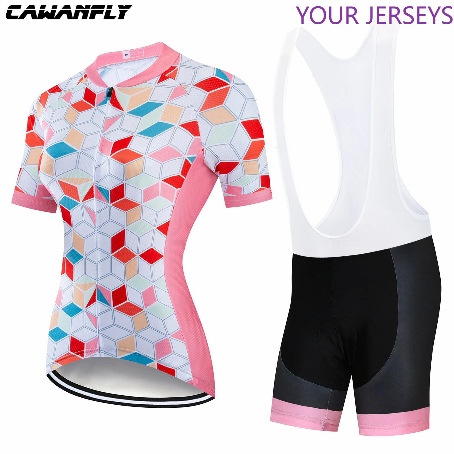 

2020 New Women Cycling Jersey Set Short Sleeve Clothes Quick Dry Pro Team MTB Bicycle Bike Road Riding Clothing 2020 Cawanfly