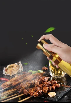 

Push Type Oil Spray Glass Bottle Oil Prayer Kitchen Oil Dispenser For BBQ Cooking Tools