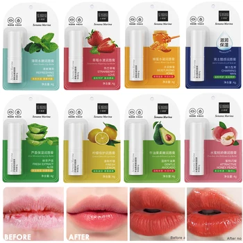 

Natural Fruit Lip Balm Moisturizing Hygienic Lipstick Plumper Durable Aloe Vera Mint Cracked Dry Lips Hydrating Korean Lip Balm