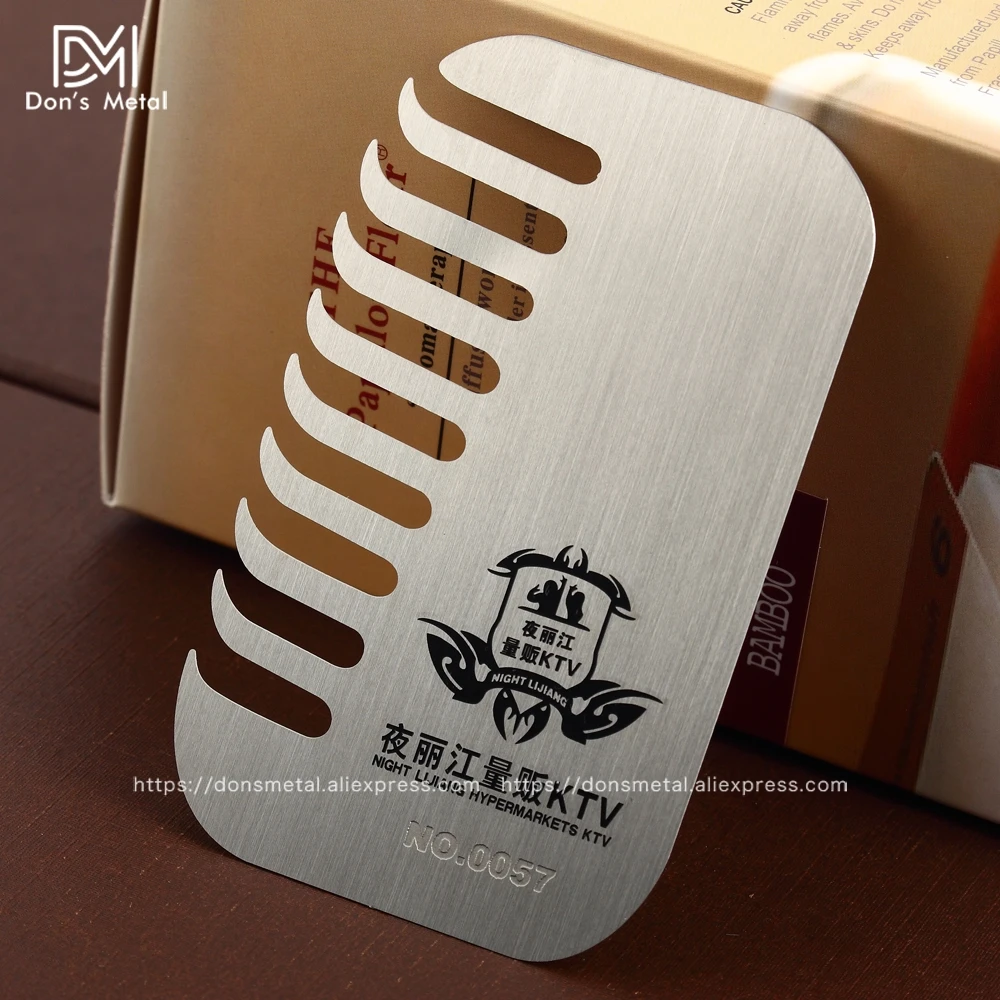 Hollow stainless steel business card and mirror membership card 