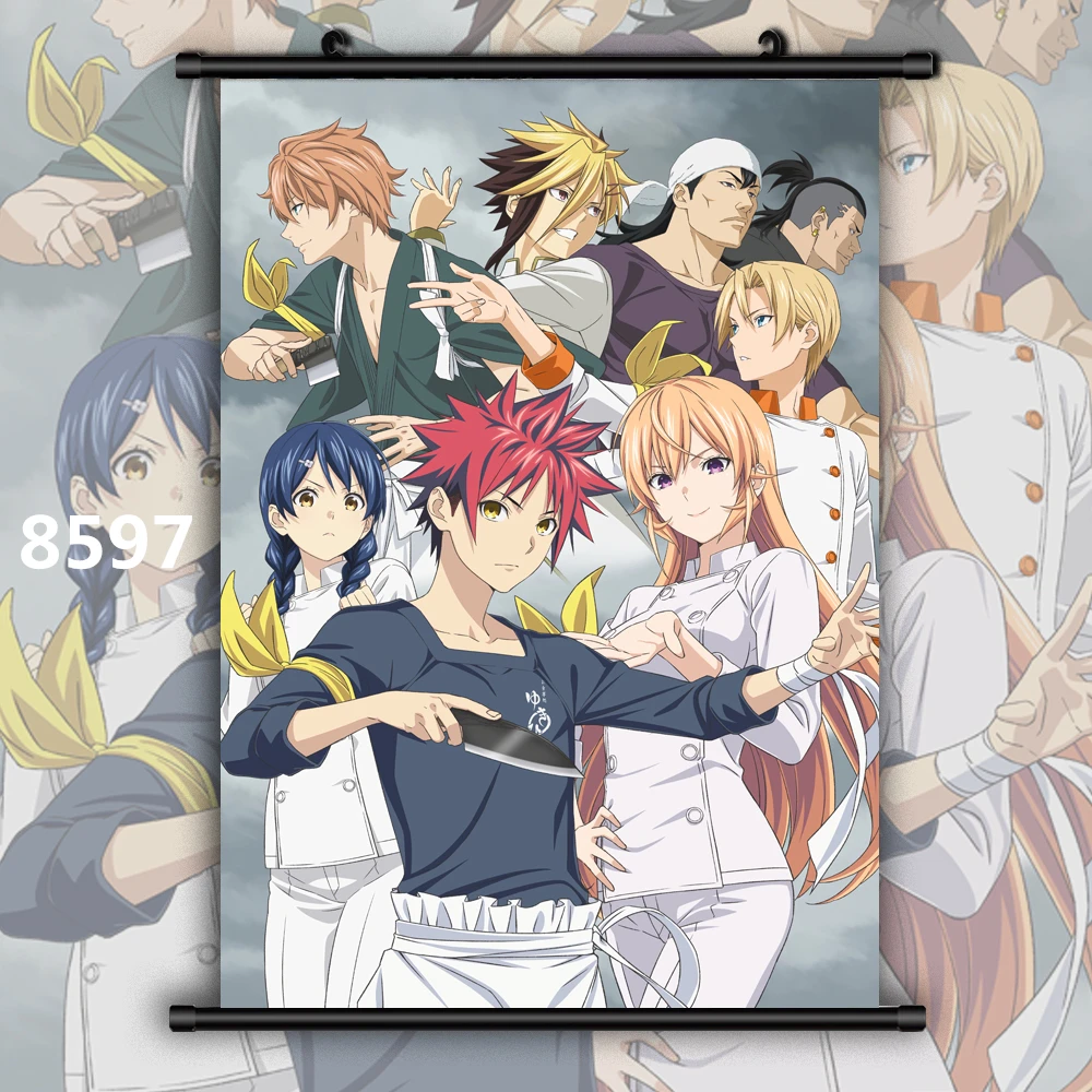 8597 Кулинарные поединки сомы Souma Alice Rindou Erina Аниме Манга плакат в рулоне - Цвет: 8597