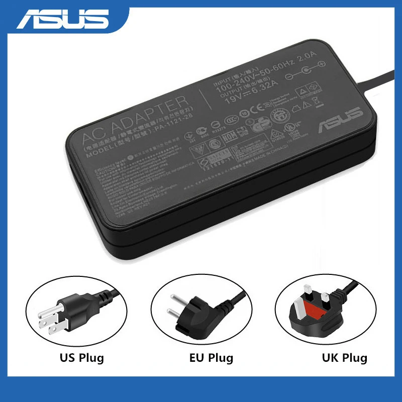 Asus 19V 6.32A Laptop AC Adapter For ASUS FX50 FX80G FZ53V FZ63VJ FX53