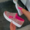 Women's  Rhinestone Sneakers 2025 Spring Fashion Zipper Slip On Lady Running Shoes Outdoor Breathable Female Comfortable Loafer 3