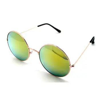 

Sunglasses Hippie Retro Round Man Woman UV 400 Mirror gold