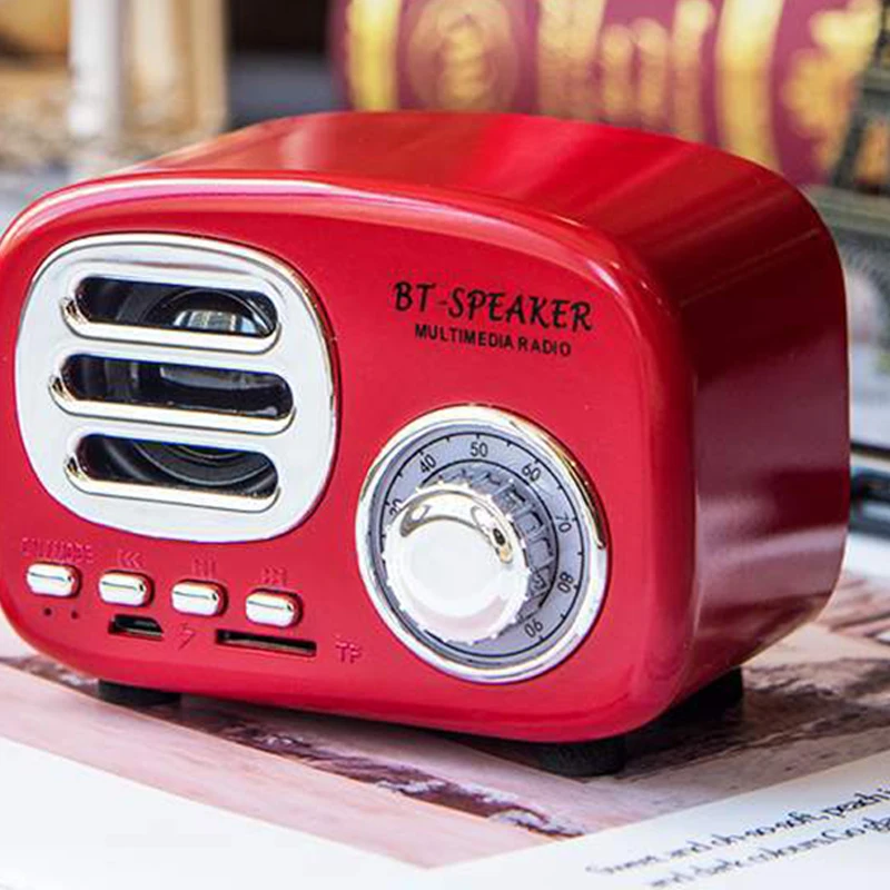 Bluetooth Speaker Mini Card Radio Wireless Retro Bluetooth Speaker Computer Speaker Smart Portable Bluetooth Audio Voice Prompt Bluetooth Speaker Mini Card Radio Wireless Retro Bluetooth Speaker Computer Speaker Smart Portable Bluetooth Audio Voice Prompt