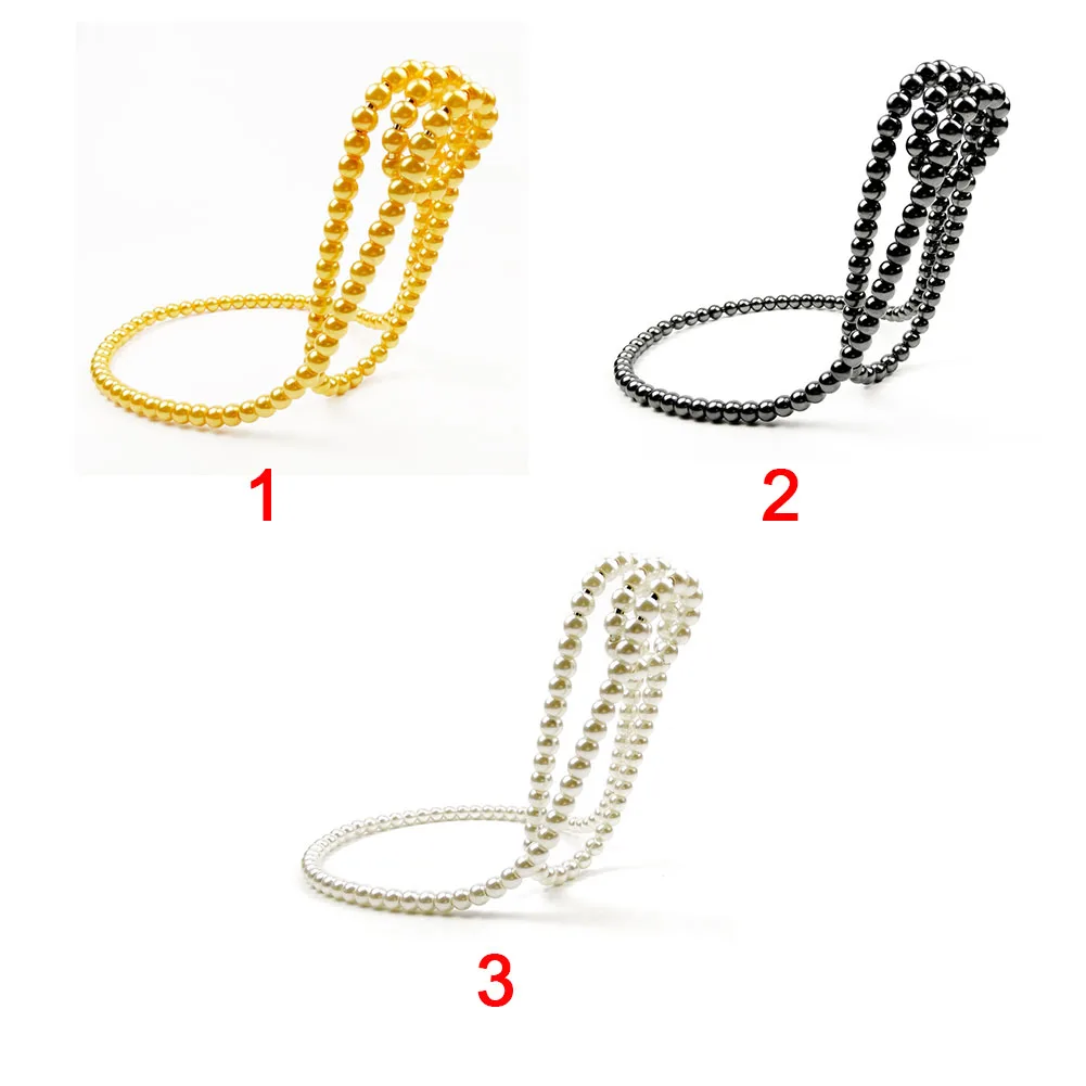 Bar Wine Rack Accessories Magic Freestanding Decoration Kitchen Storage 3D Suspension Home Artificial Pearl Necklace Bracket