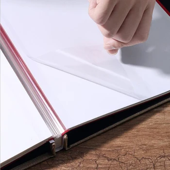 

16-inch 20 Pages Self Adhesive DIY Photo Album Scrapbook Album Rustic Linen Cloth Cover Lovers Memorial Wedding Album Photo