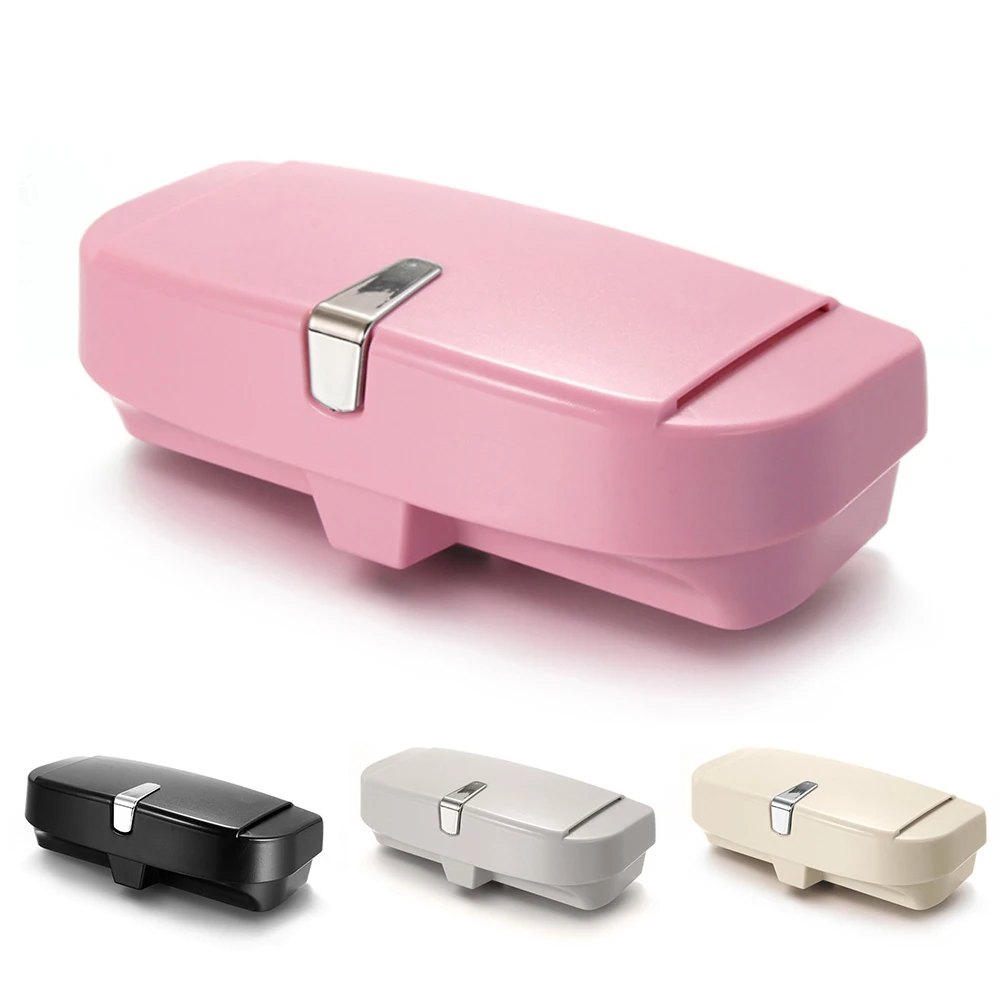 

1PC Multifunction Car Universal Sun Visor Sunglasses Glasses Case Holder Storage Box with Card Clip Auto Interior Accessories