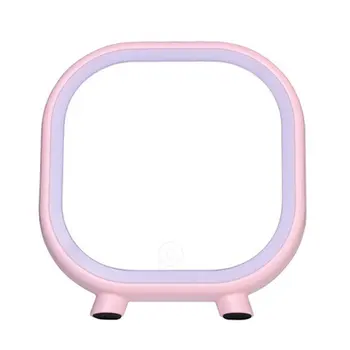 

Led Fill Light Makeup Mirror With Light Round USB Dressing Small Mirror Desktop Bedside Light Storage Single Mirror Storage