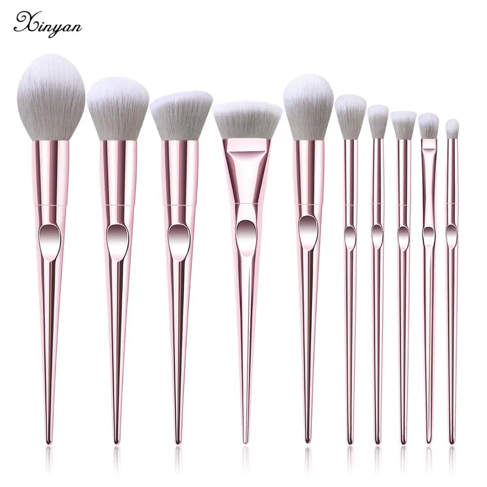 Buy Eyeliner Makeup-Brush-Set Eyeshadow XINYAN Beauty-Tool Cosmetic Pink 10pcs Lip Face nlKD5WEwZ