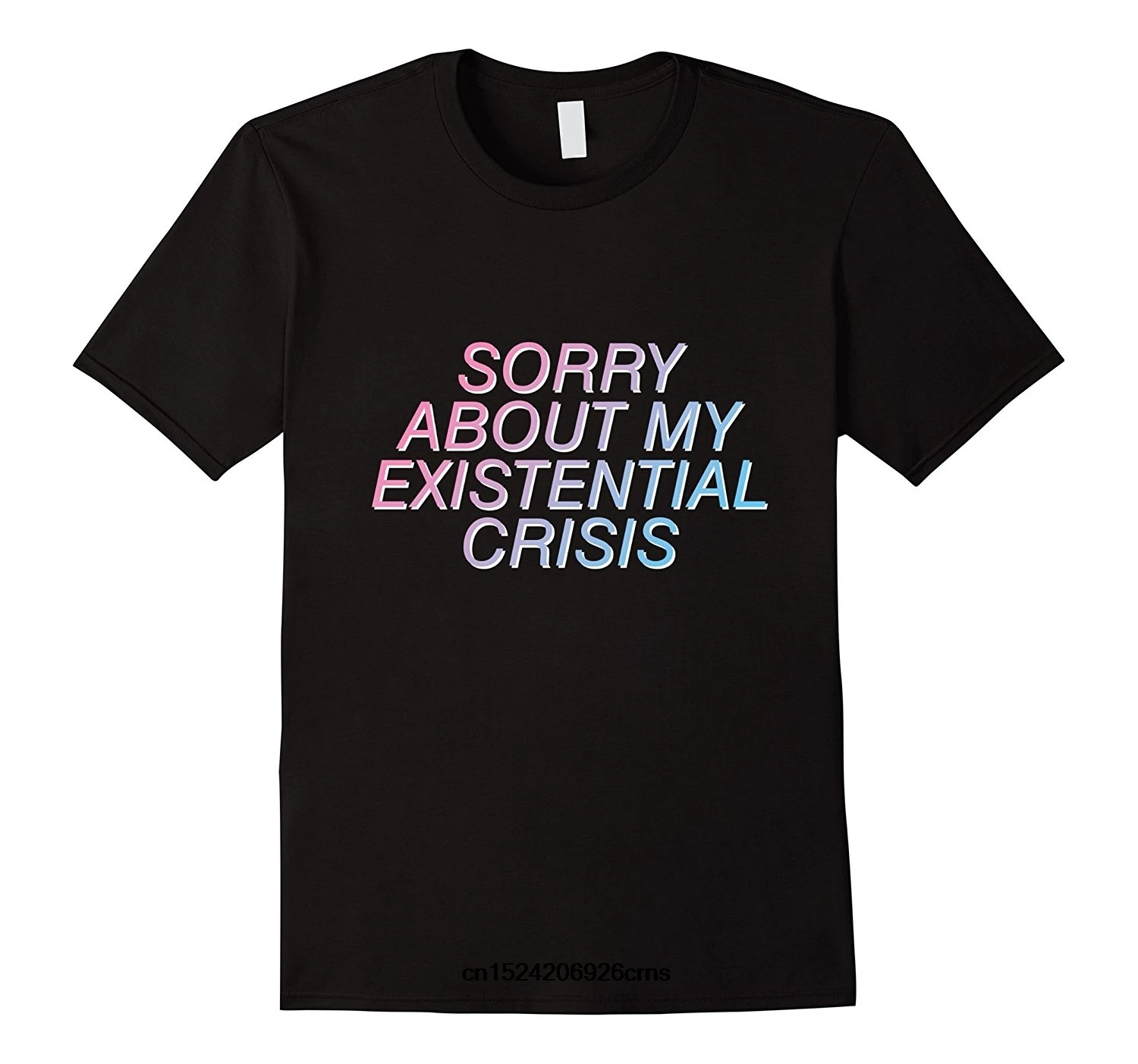 Забавная Мужская футболка белая черные футболки с надписью Sorry About My Existential Crisis