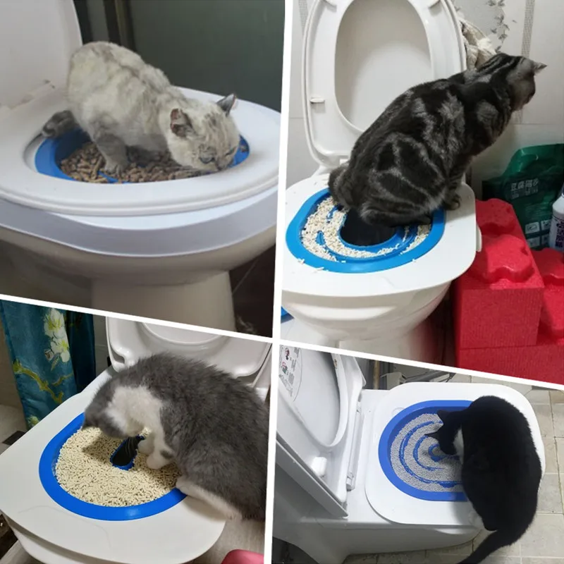 Plastic Cat Toilet Litter Trainer Indoor Pet Toilet Training Kit Litter Box for Cat Kitty Puppy Tray Cleaning WC Pet Supplies Plastic Cat Toilet Litter Trainer Indoor Pet Toilet Training Kit Litter Box for Cat Kitty Puppy Tray Cleaning WC Pet Supplies
