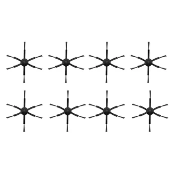 

HOT!8 Pcs 6 Arms Side Brushes for Xiaomi/Roborock S50 S51 S55 Robot Vacuum Cleaner Brushes Parts Accessories Side Brush(Black)