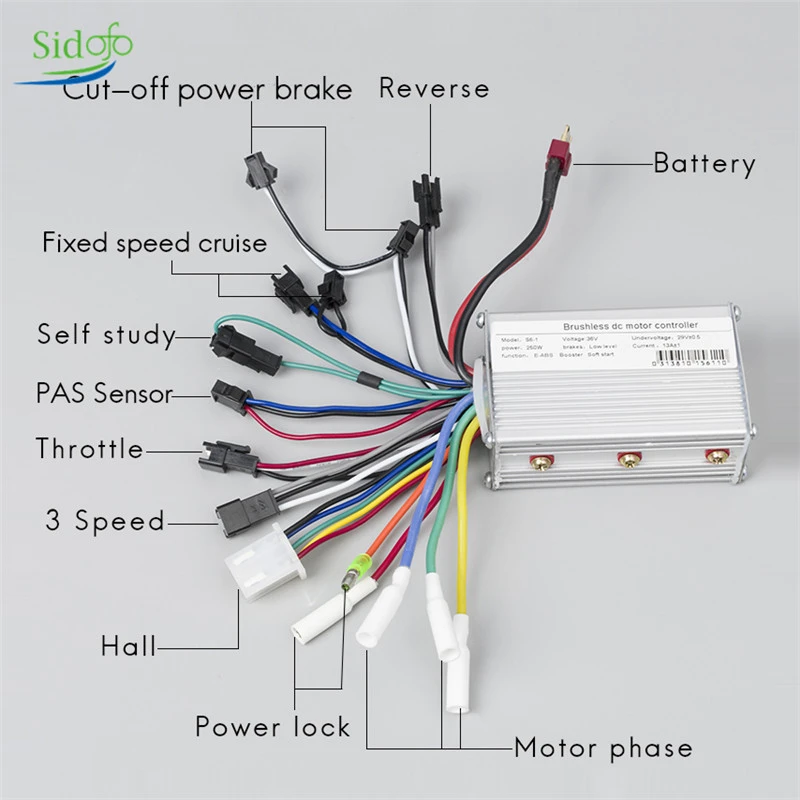Electric Bicycle Controller 1000W 48V Ebike Conversion w// Reverse Accessories