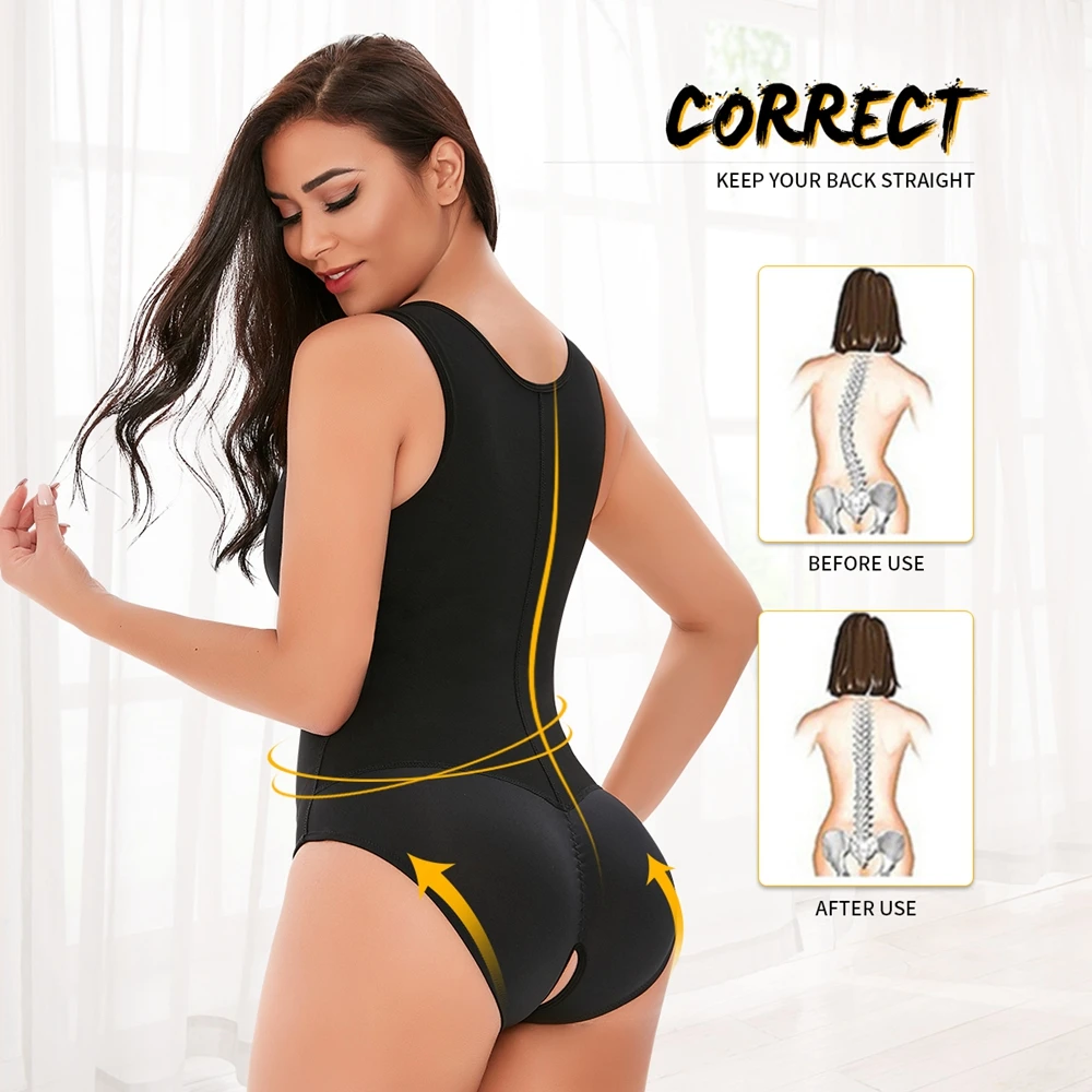 Cinta modeladora corporal Bodysuit Shapewear corpo inteiro - Glúteo,  quadril , cintura , busto