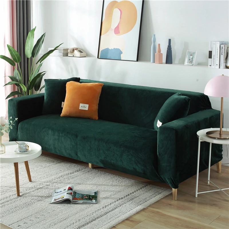 Sofa-Cover Living-Room Velvet-Fabric Stretch Elastic Slip-Resistant Thick Soft for All-Inclusive