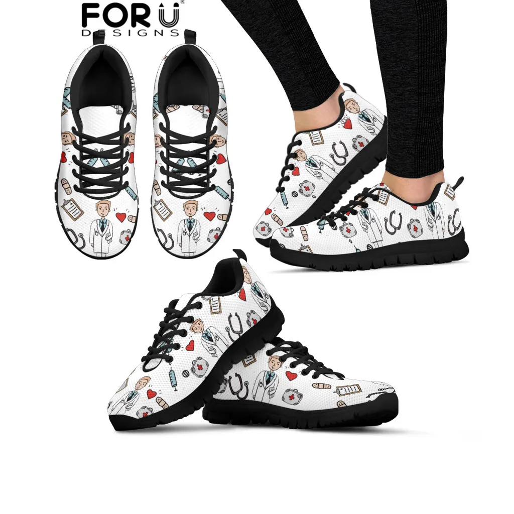 FORUDESIGNS/женские классические кроссовки с рисунком доктора для ухода за больными; женская обувь из вулканизированной кожи; tenis feminino; женская обувь на платформе - Цвет: HMF1679BAQ