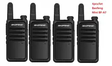4 pcs rádio portátil baofeng mini wiress walkie talkie uhf handheld em dois sentidos rádio comunicador transceptor walkie-talkie taltalя trans