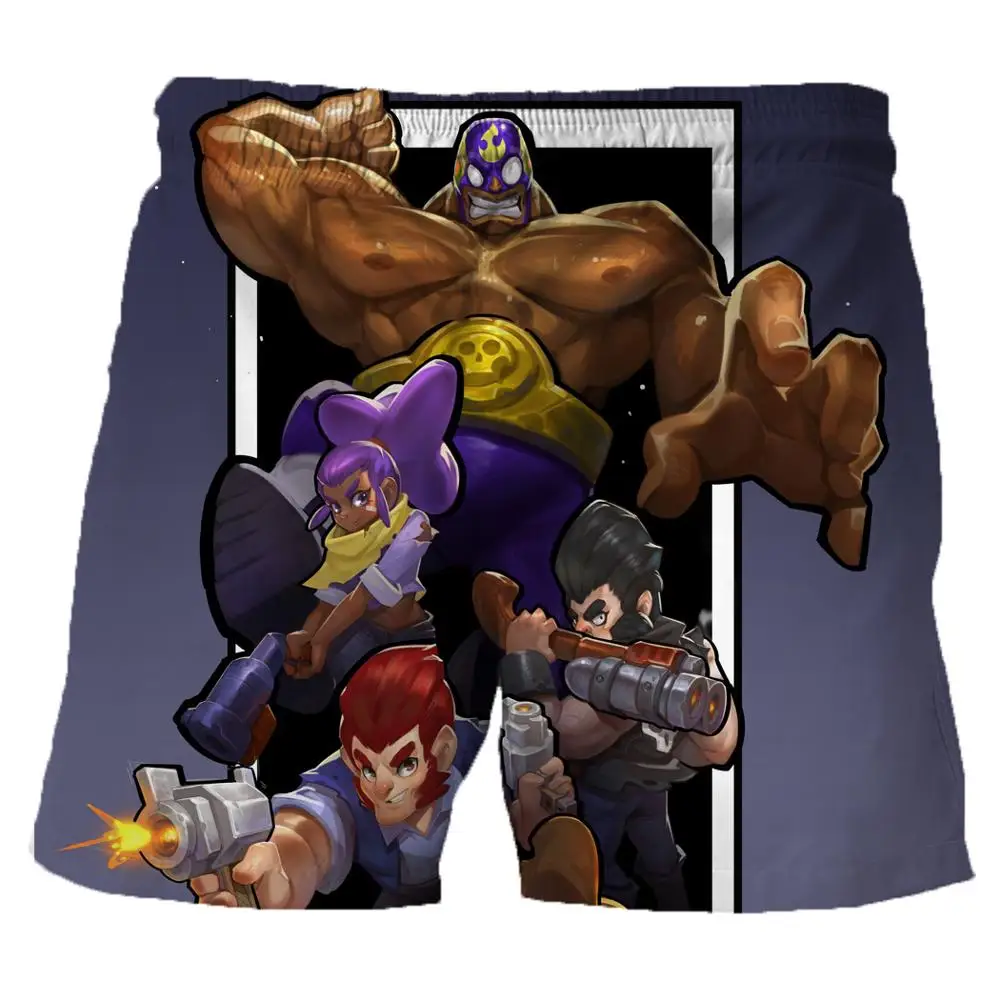 Харадзюку стиль игры 3D печать мужские пляжные шорты летние мужские бермуды шорты Мужская мода хип хоп тренд шорты