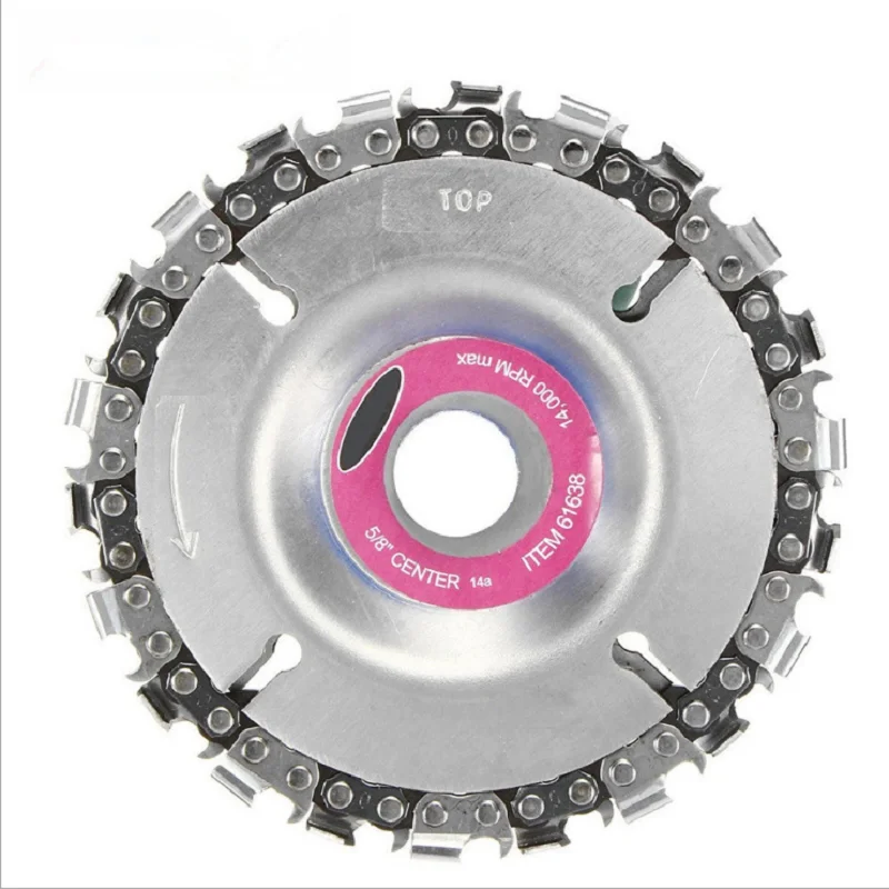 

JOYLIVE Cutting Chain Disc Grinder Disc Fine Chain Saw Angle Carving Woodworking Tool Kit 4 Inch 22 Teeth