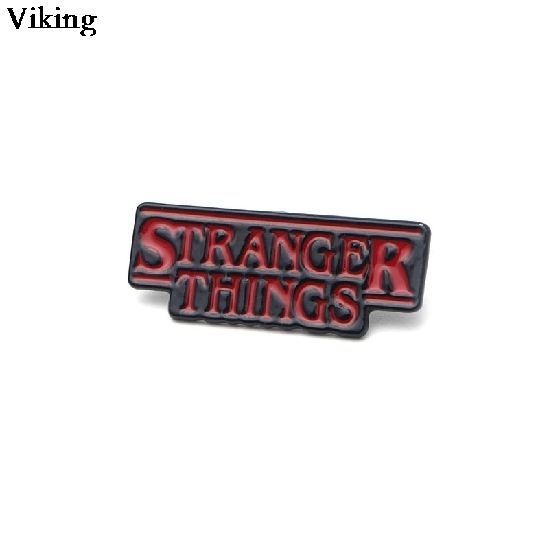 1 Stranger Things Badges Alloy Metal Pins Cool Enamel Lapel Pin Backpacks Brooch Collar Pin For Women Men Kids Stylish Badge G0515 - Цвет: 1