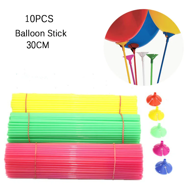 10pcs Balloon stick 5 мм* 10 м воздушный шар, веревка, фольга, шар, лазер, розовое золото, серебро, лента, украшение для свадьбы, дня рождения, вечеринки, воздушный шар, упаковка, кран - Цвет: 10pcs Balloon stick