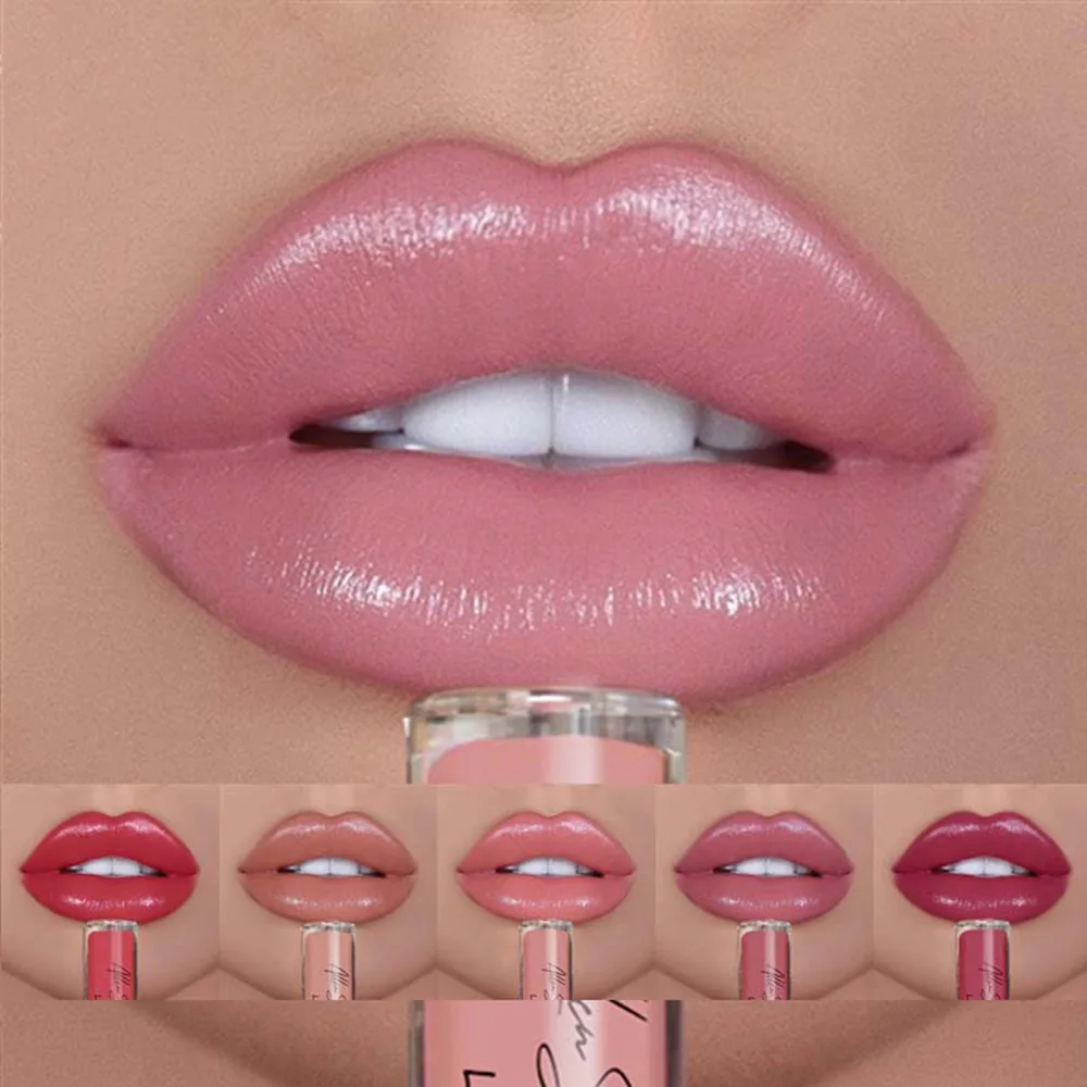 

FRESHME Professional Lips Makeup Waterproof Long Lasting Pigment Nude Pink Mermaid Shimmer Lipstick Luxury Makeup Cosmetics