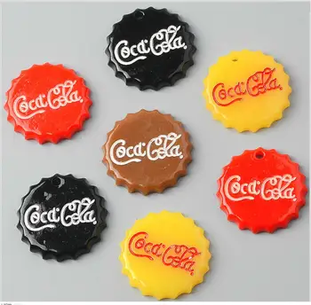 

resin Simulation coke beer bottle cap resin crafts Cabochon Embellishment for Earrings necklace pendant accessories