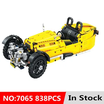 

838PCS Diy New Cool Technic Series Three Wheeled Classic Car Building Bricks Blocks Toys For Children Kids Gifts