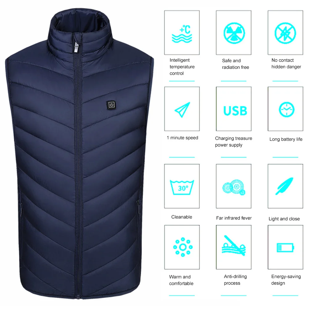 2019 наружный USB Инфракрасный нагревательный жилет зимняя куртка из углеродного