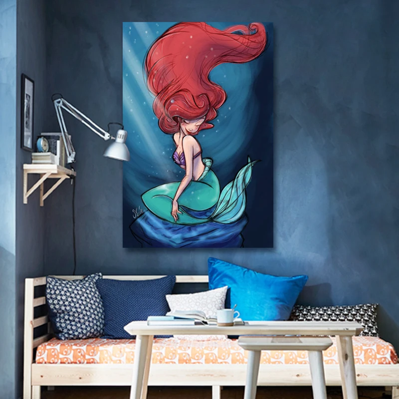 

DIY colorings pictures by numbers with sea-maid picture drawing Relief painting by numbers framed Home
