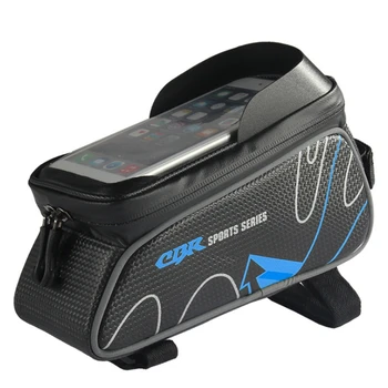 

6 Inch Bicycle Front Tube Bags Phone Press Screen Mtb Waterproof Bike Bag Cycling Beam Saddle Bag Bicycle Riding Equipment