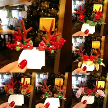

2Pcs/Set Cute Christmas Elk Antlers Hairpin Lovely Ornament Hair Clip Gifts