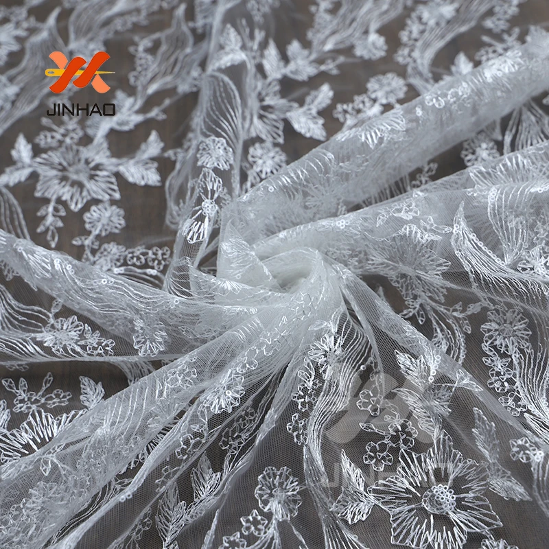 Нигерийская кружевная ткань Высококачественная кружевная элегантная красивая блестящая сетчатая ткань с блестками для свадебного платья
