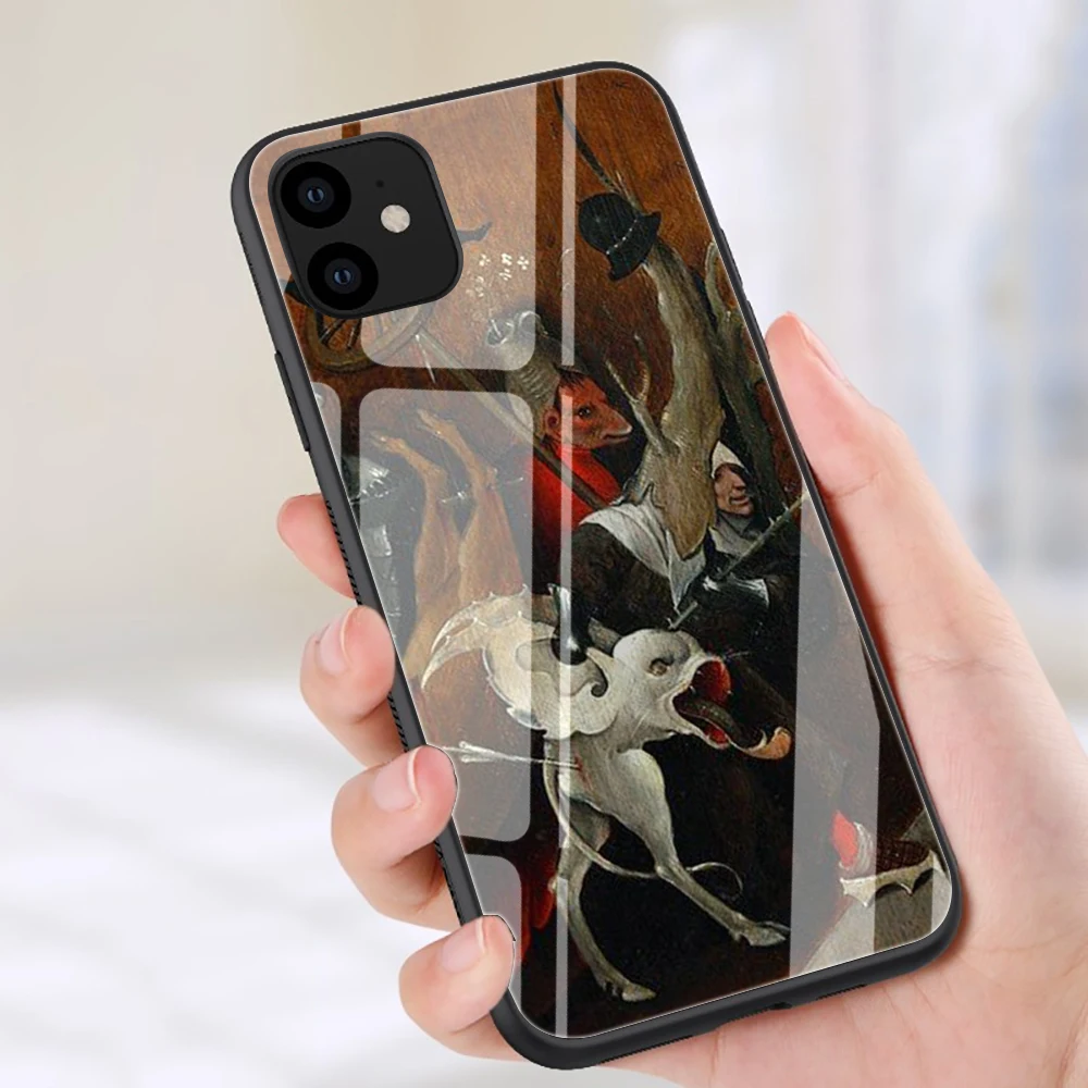 Hieronymus Bosch Tempered Glass Phone cover case for iphone 5 5S SE 6 6S 7 8 plus X XR XS 11 Pro Max - Цвет: G10