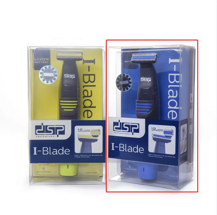 DSP Mini USB электробритва для влажной и сухой кожи для мужчин/аккумуляторная электрическая бритва, подарки для мужчин, синий/желтый, подходит для мира - Цвет: Синий