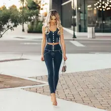 

Melody Four Ways Stretchable 4 Buttons High Waist Leggings Women Spring Super Skinny Push Up Jeggings Sexy Butt Lift Trousers