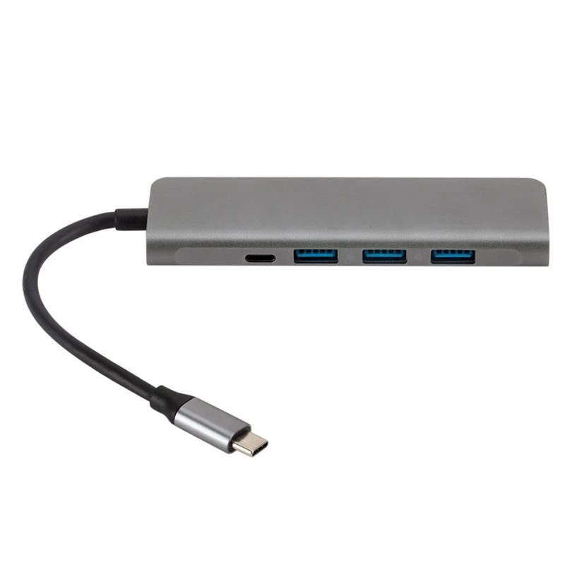 5 в 1 USB C концентратор type C на 3 порта USB 3,0 HDMI PD адаптер питания для MacBook Pro huawei P30 Thunderbolt 3