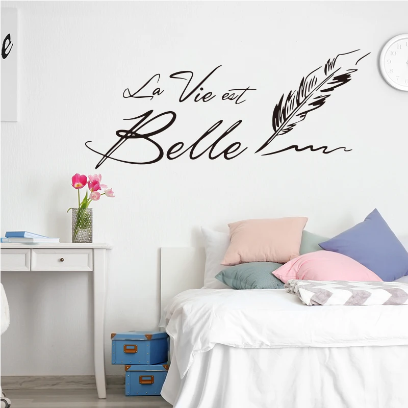 French Style Stickers Chambre Fille Vinyl Wall Art Decals Baby Girl Room  DIY Princesse Decoration - AliExpress