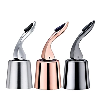 

Wine Bottle Stopper with Stainless Steel, Expanding Beverage Bottle Stopper, Reusable Keeps Wine Fresh,3Pcs