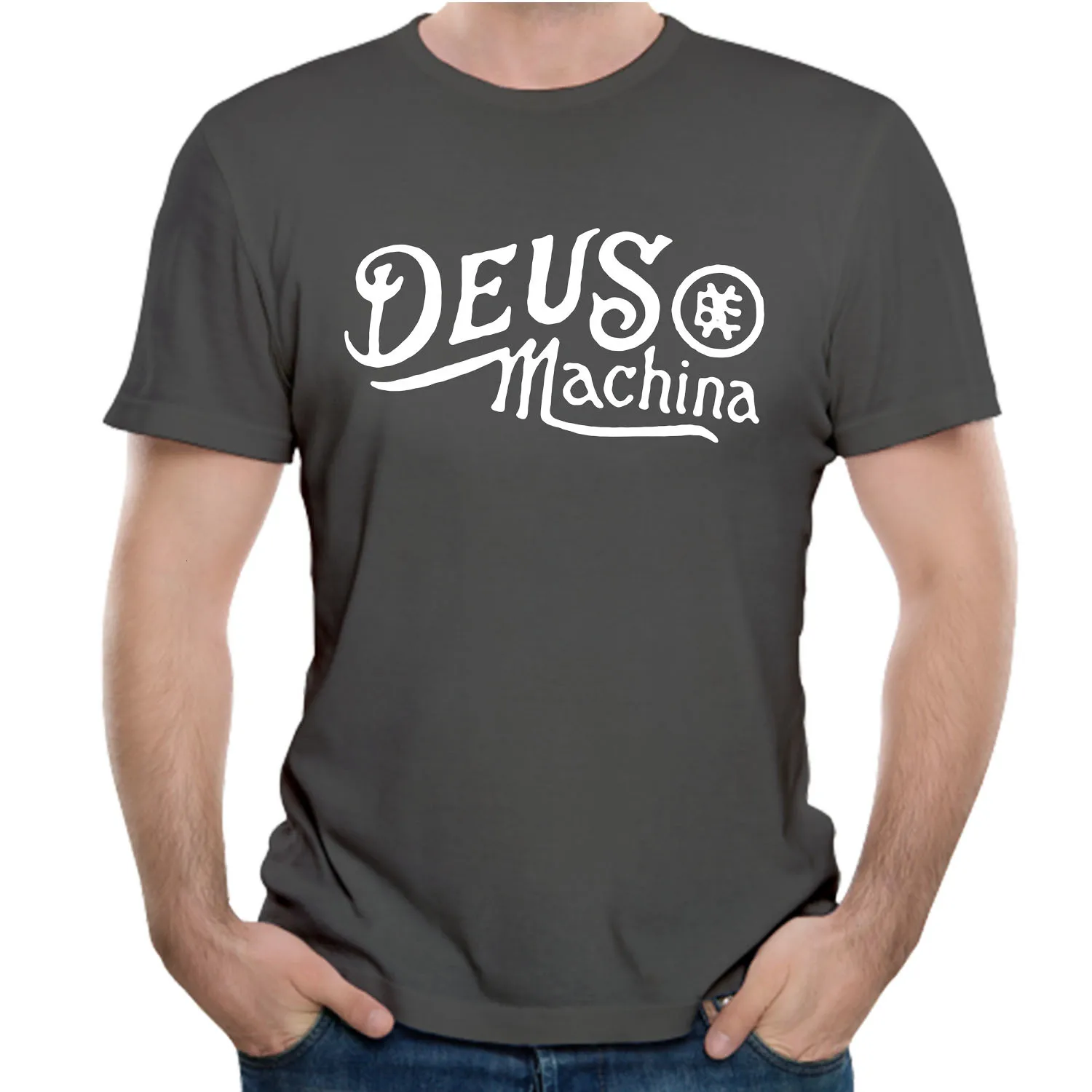 One yona Deus Ex Machina игровая футболка модная мужская уличная футболки размера плюс - Цвет: darkgrey