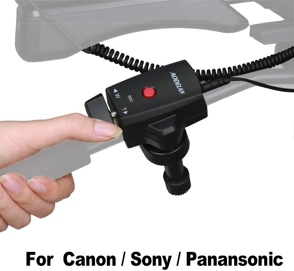controle remoto aodelan para câmera de vídeo tripé com controle zoom para sony