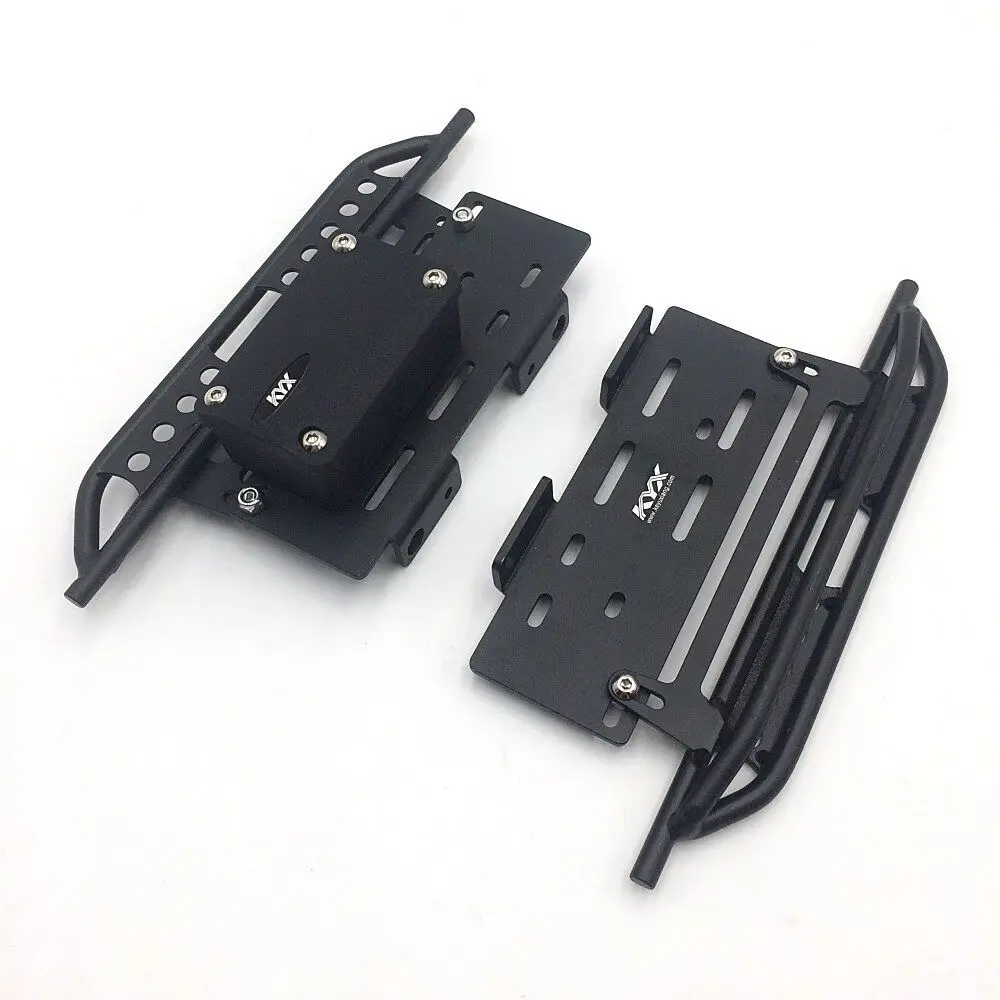US $26.99 Kyx Racing Metal Side Step Running Boards FootPlate WReceiver Box For Rc Crawler Car Axial Scx10 Ii 90046 313mm Wrangler Body