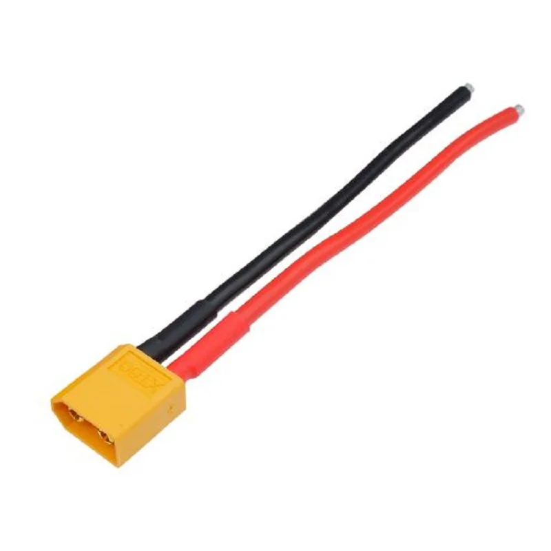 1 пара батареи XT60 Мужской разъем с 14 AWG кремниевый провод 10 см