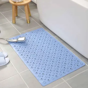 

Home Hotel PVC Toilet Drain Holes Floor Bathroom Accessory Anti Mould Bath Mat Foot Massage Washable Suction Cups Non Slip