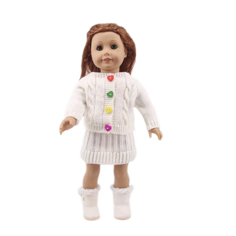 LUCKDOLL модный свитер Набор подходит 18 дюймов Американский 43 см Кукла одежда аксессуары, игрушки для девочек, поколение, рождественский подарок - Цвет: N1513