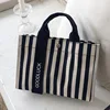 Fashion Striped Women Shoulder Bag Korean Style Canvas Sling Bags Small Square Crossbody Handbag Mommy Simple Travel Handbags ► Photo 1/6